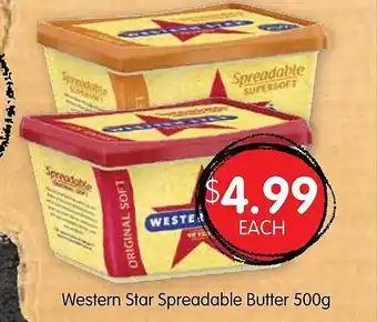 Western Star Spreadable Butter 500g