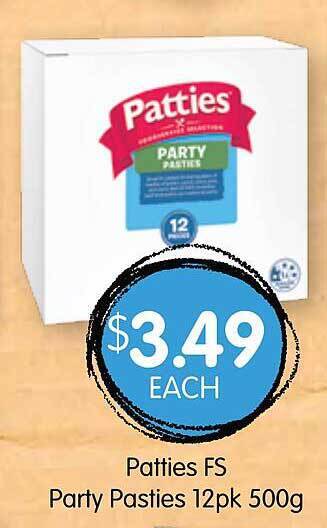 Spudshed Patties Fs Party Pasties offer