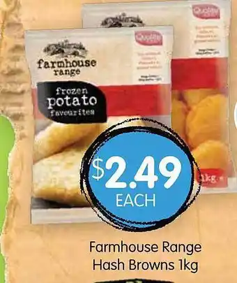 Spudshed Farmhouse Range Hash Browns offer