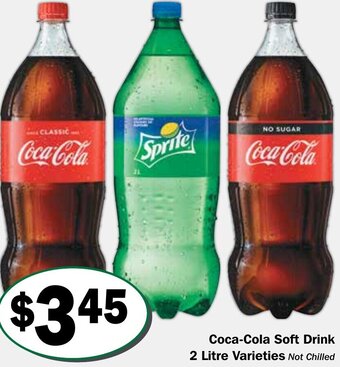 Friendly Grocer Coca-Cola Soft Drink 2 Litre Varieties offer