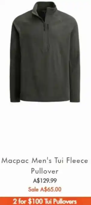Macpac Men's Tui Fleece Pullover