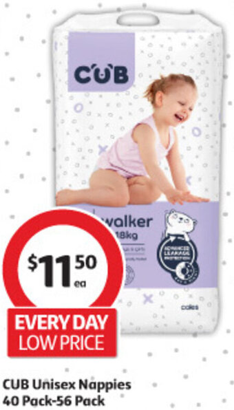 Coles CUB Unisex Nappies 40 Pack-56 Pack offer