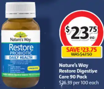 Coles Nature's Way Restore Digestive Care 90 Pack offer