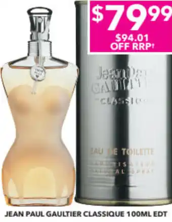 My Beauty Spot Jean Paul Gaultier Classique 100ml EDP offer
