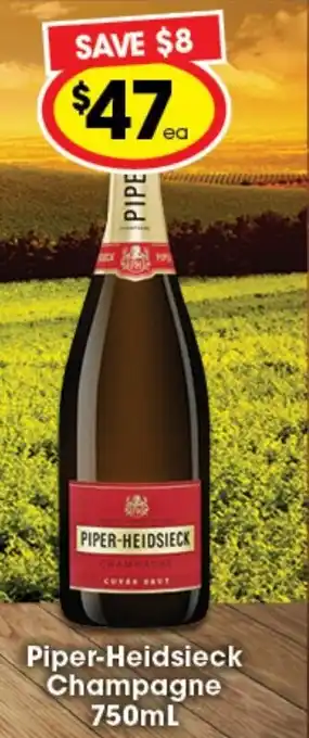 Ritchies Piper-Heidsieck Champagne 750ml offer