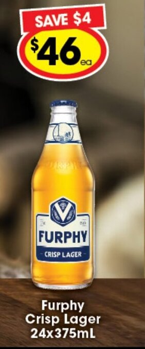Ritchies Furphy Crisp Lager 24x375ml offer