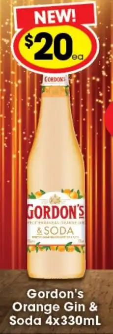 Ritchies Gordon's Orange Gin& Soda 4x330ml offer
