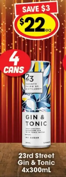 23rd Street Gin & Tonic 4x300ml