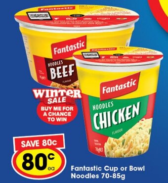 Ritchies Fantastic Cup or Bowl Noodles 70-85g offer