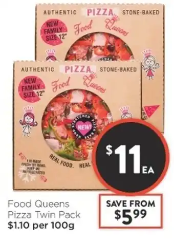 Foodworks Food Queens Pizza Twin Pack offer