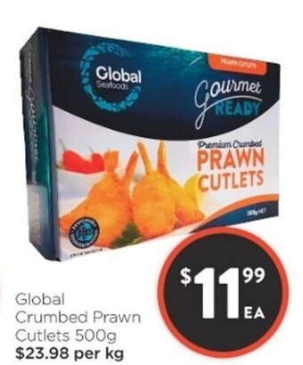 Foodworks Global Crumbed Prawn Cutlets 500g offer