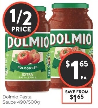 Foodworks Dolmio Pasta Sauce 490/500g offer