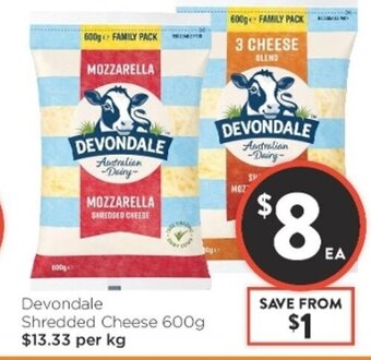 Foodworks Devondale Shredded Cheese 600g offer