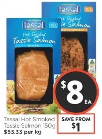 Foodworks Tassal Hot Smoked Tassie Salmon 150g offer