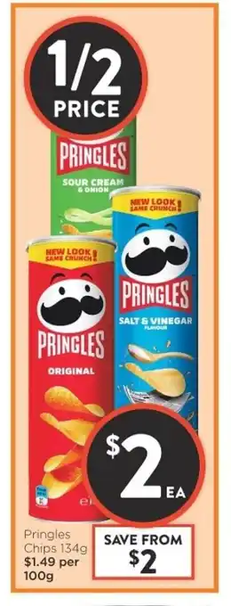 Foodworks Pringles Chips 134g offer