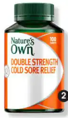 PharmaSave Nature's Own Double Strength Cold Sore Relief 100 Tablets offer