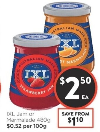 IXL Jam or Marmalade 480g