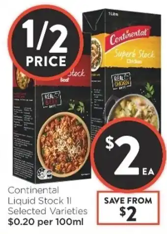 Foodworks Continental Liquid Stock 1L Selected Varieties offer