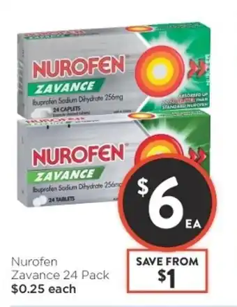Foodworks Nurofen Zavance 24 pack offer