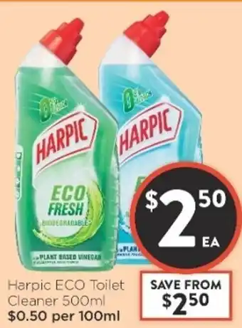 Foodworks Harpic ECO Toilet Cleaner 500ml offer