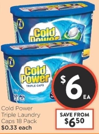 Foodworks Cold Power Triple Laundry Caps 18 Pack offer
