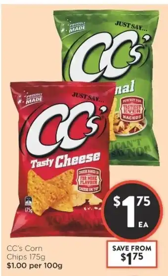 Foodworks CC'S Corn Chips 175g offer