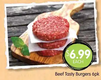Spudshed Beef Tasty Burgers 6 pk offer
