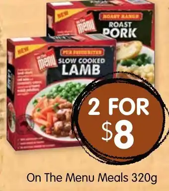 Spudshed On The Menu Meals 320g offer