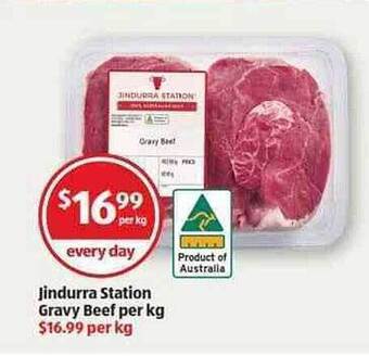 ALDI Jindurra Station Gravy Beef Per Kg offer