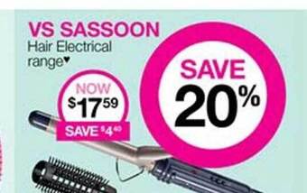 Priceline Vs Sassoon Hair Electrical Range offer