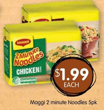 Spudshed Maggi 2 Minute Noodles 5pk offer