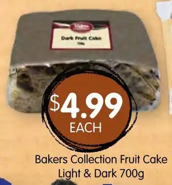 Spudshed Bakers Collection Fruit Cake Light & Dark 700g offer