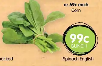 Spudshed Spinach English offer