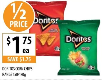 Supabarn Doritos Corn Chips Range 150/170g offer