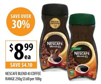Supabarn Nescafe Blend 43 Coffee Range 250g offer