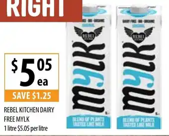 Supabarn Rebel Kitchen Dairy Free Mylk 1 Litre offer