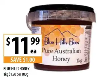 Supabarn Blue Hills Honey 1kg offer