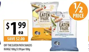 Supabarn Off The Eaten Path Snacks Range 100g offer