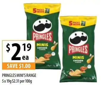 Supabarn Pringles Mini's Range 5x19g offer