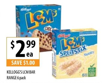 Supabarn Kellogg's LCM Bar Range 6 Pack offer