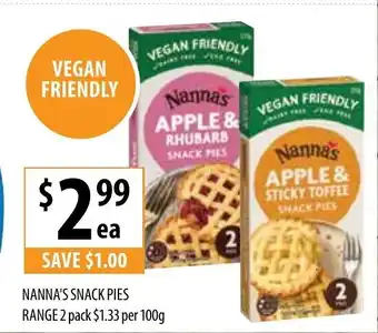 Nanna's Snacks Pies Range 2 Pack