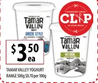 Supabarn Tamar Valley Yoghurt Range 500g offer