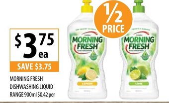 Supabarn Morning Fresh Dishwashing Liquid Range 900ml offer