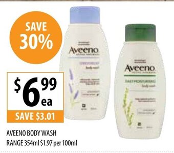 Supabarn Aveeno Body Wash Range 354ml offer