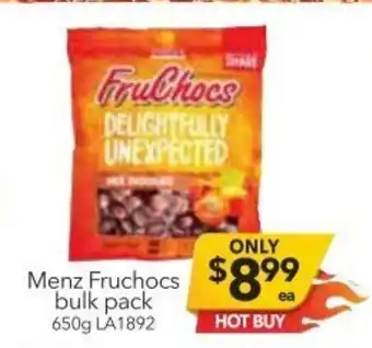 Cheap as Chips Mensz Fruchocs Bulk Pack 650g offer