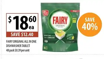 Supabarn Fairy Original All In One Dishwasher Tablet 48 Pack offer
