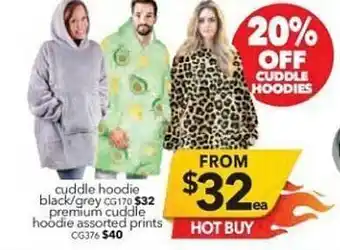 Cheap as Chips Cuddle Hoodie Black Or Grey offer