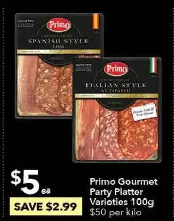 Ritchies Primo Gourmet Party Platter offer