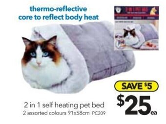 Cheap as Chips 2 in 1 Self Heating Pet Bed offer