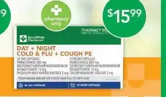 Terry White Day + Night Cold & Flu + Cough Pe offer
